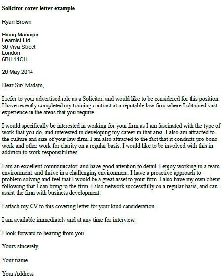 solicitor cover letter example