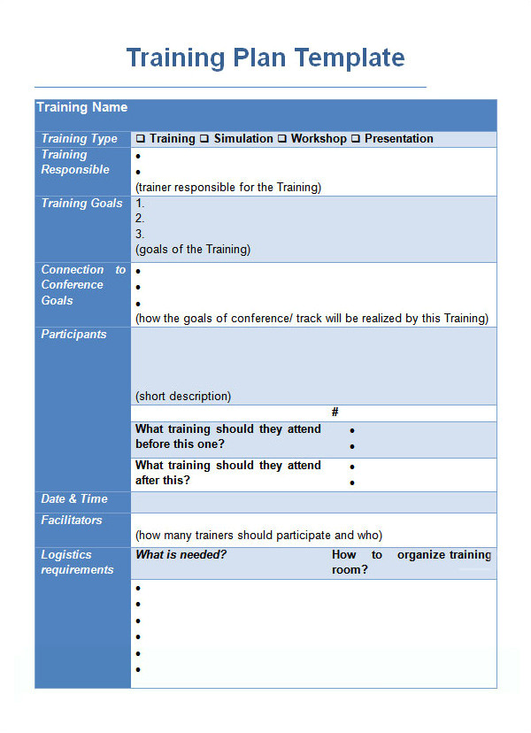 Training Package Template 20 Sample Training Plan Templates to Free Download