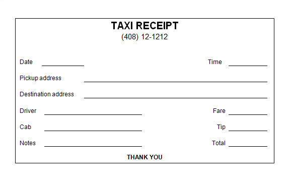 Transportation Receipt Template 18 Taxi Receipt Templates Pdf Word Sample Templates