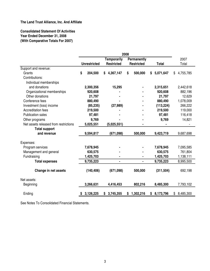 Trust Financial Statements Template Financial Statement Template