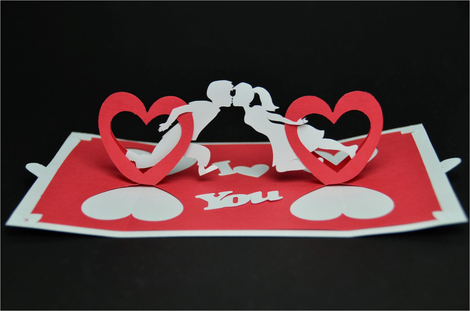 Twisting Hearts Pop Up Card Template Rosa Cor De Rosa Junho 2014
