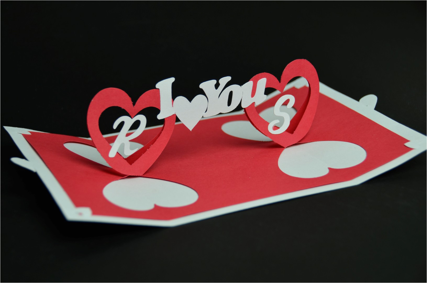 valentines day pop up card twisting heart