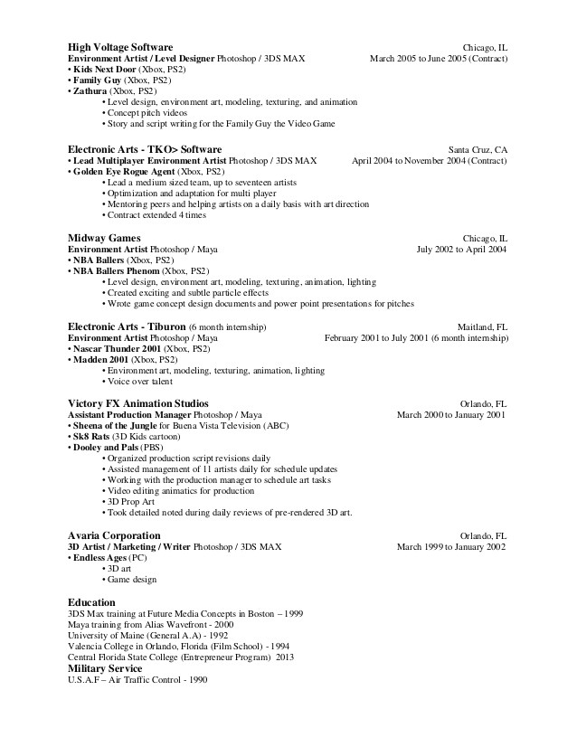 eric petersen resume 2015