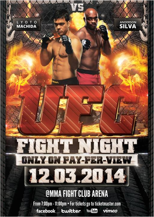 ufc fight night flyer template 427528295