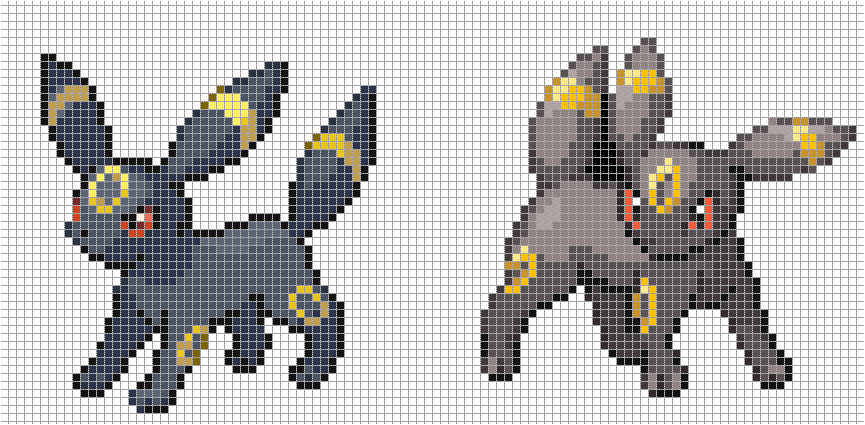 Umbreon Pixel Art Template Umbreon by Hama Girl On Deviantart