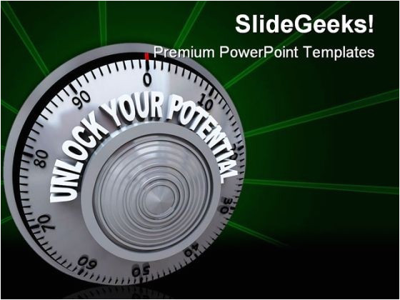 unlock your potential security powerpoint template 1110