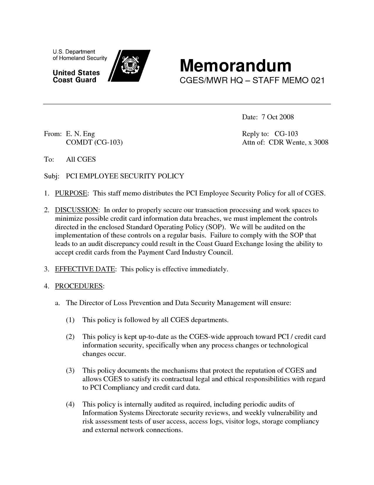 post coast guard memorandum template 407079
