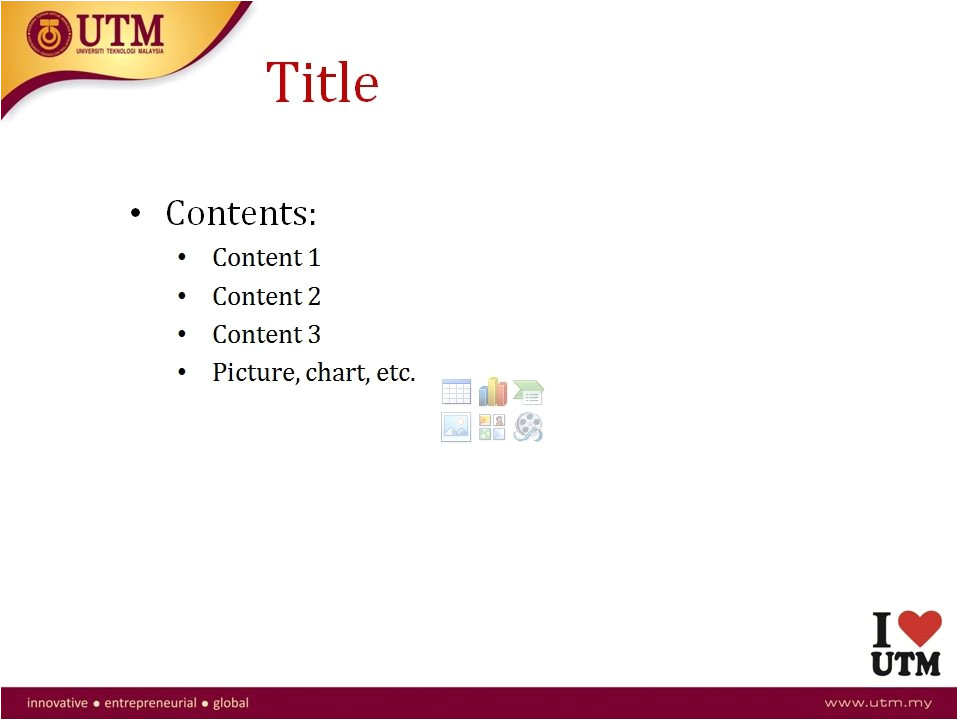 Utm Powerpoint Template Presentation Template Office Of Corporate Affairs