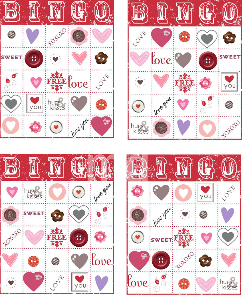 valentines day bingo