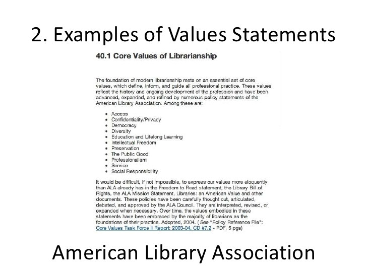 a zsr values statement