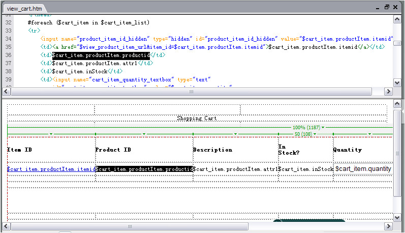 Velocity Template Example Velocity HTML Template
