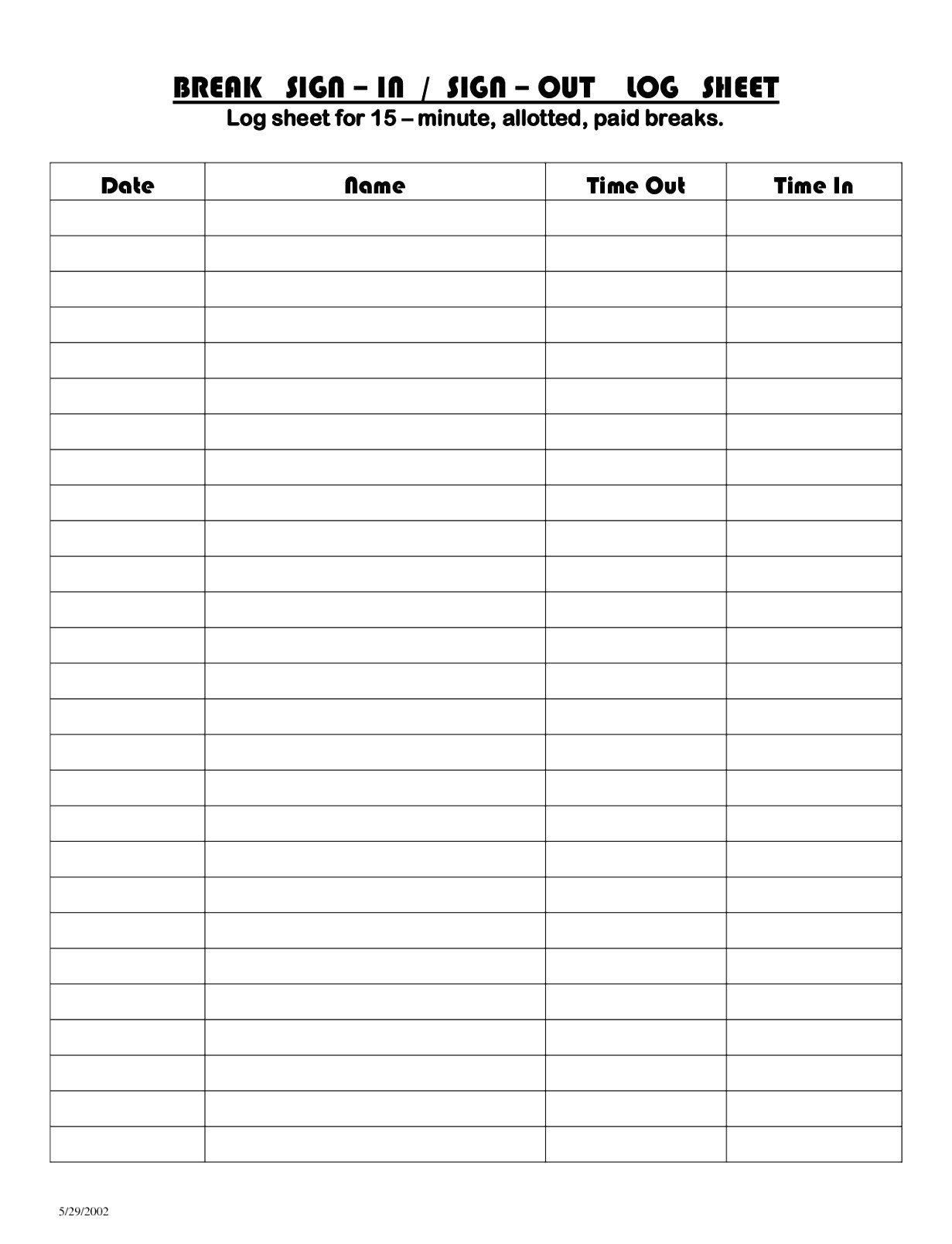 event sign in sheet template