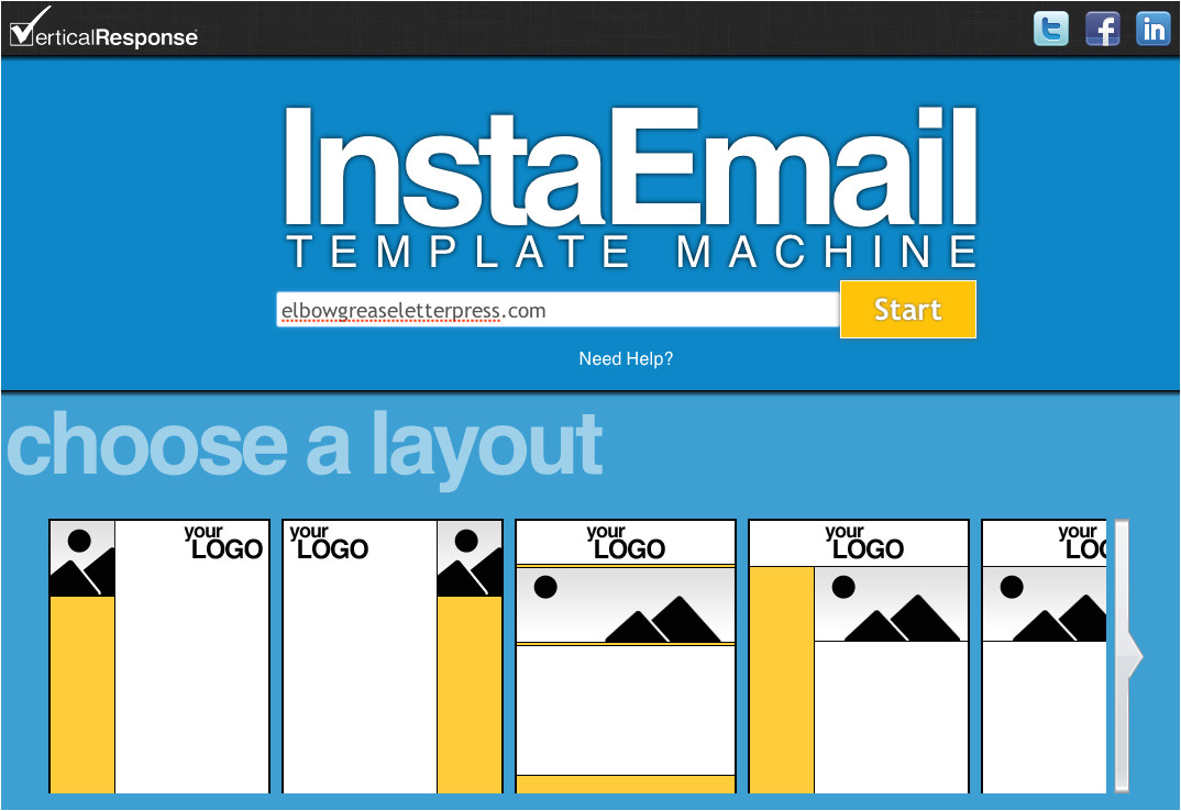 free instaemail email template creation tool