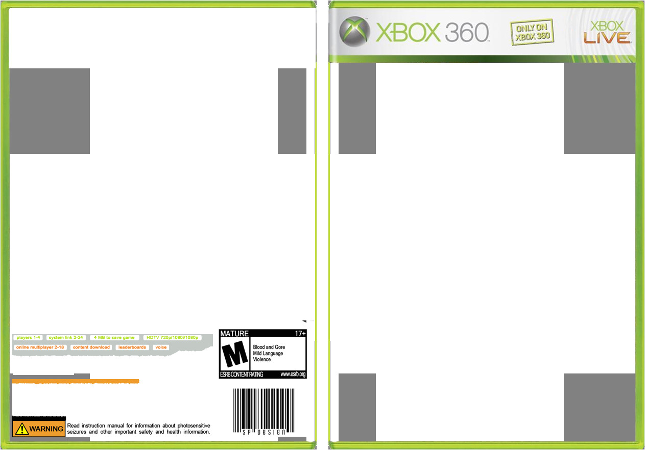 collectionxdwn xbox 360 game case blank