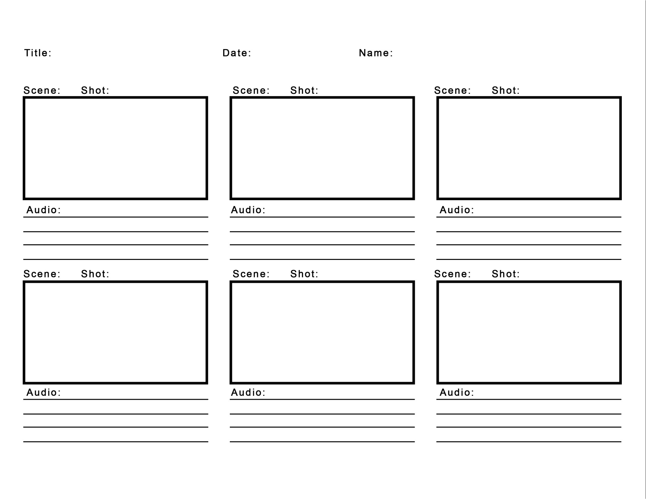 professional blank animation storyboard template word pdf