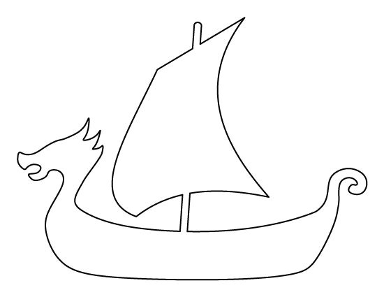 Viking Longship Template 1 Viking Longship Template Viking Ship Pattern Use the Printable Outline for Crafts