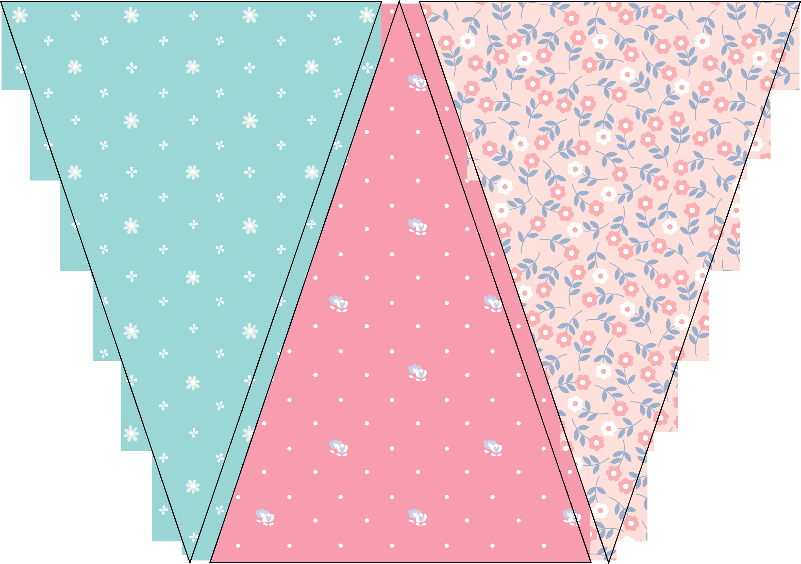 Vintage Bunting Template Printable Pennant Bunting Ideas Fiesta soy Luna