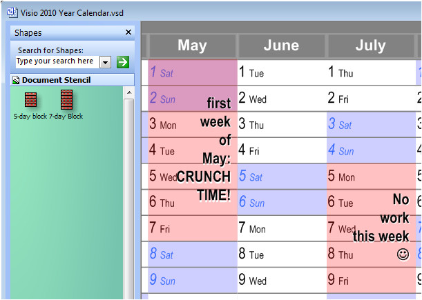 visio 2010 year calendar template