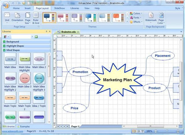 how to create a mind map in visio