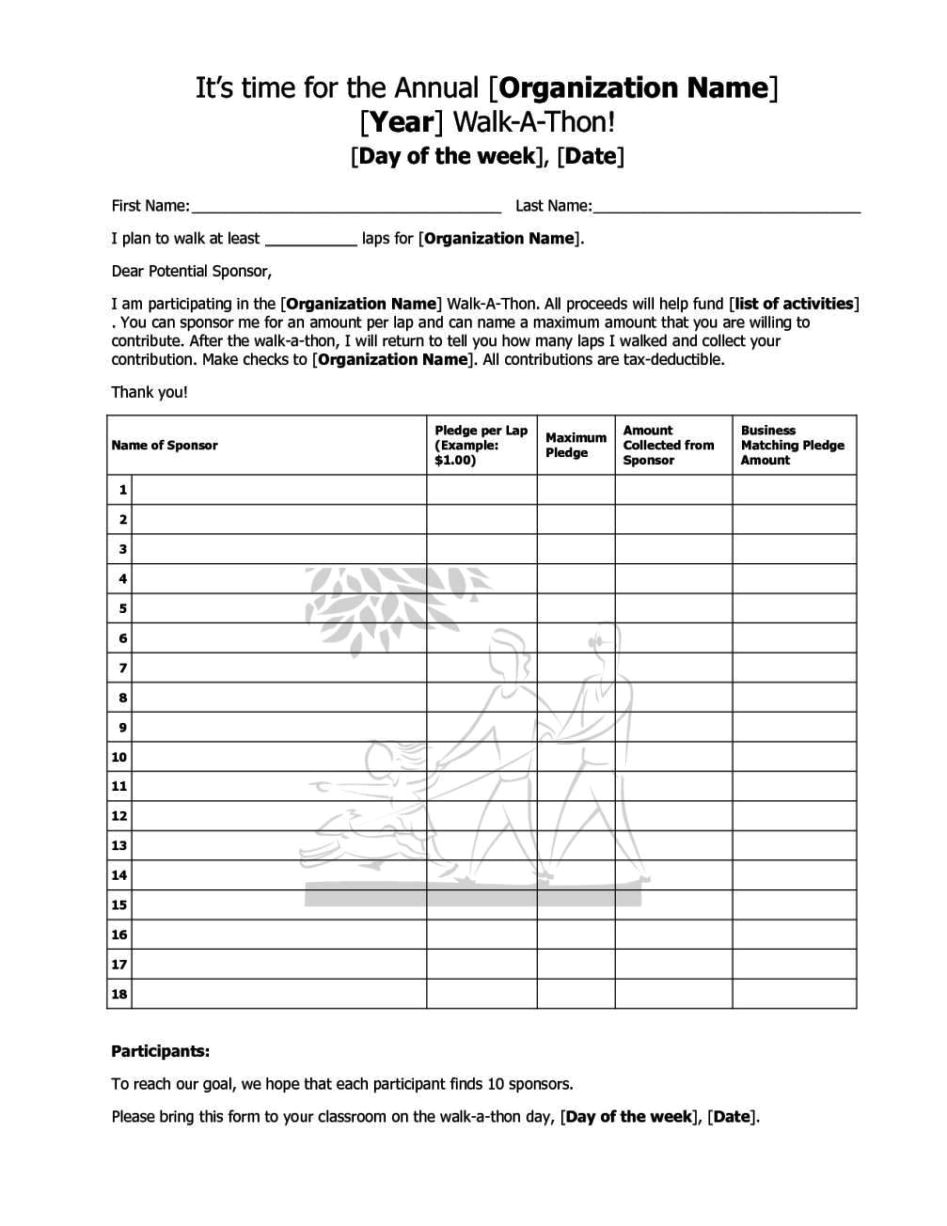 Walkathon Registration form Template Walkathon Registration form Template Sampletemplatess