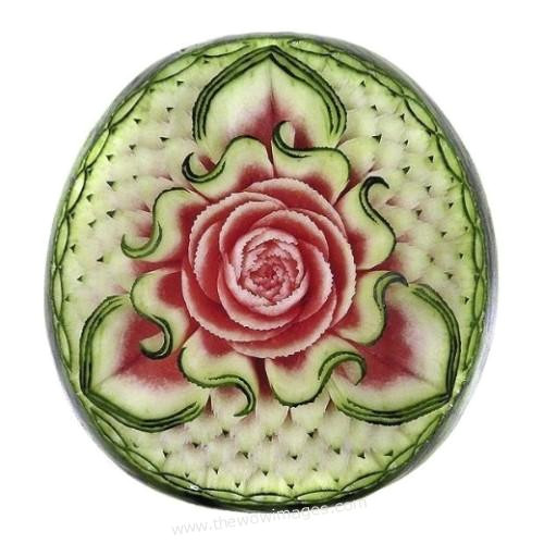 carving in watermelon