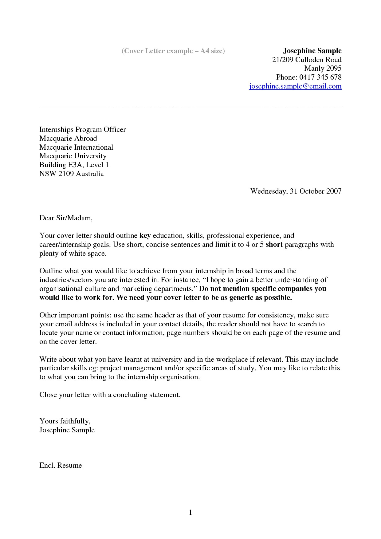 What Do I Write On A Cover Letter Example Of Cover Letter for Resume Template