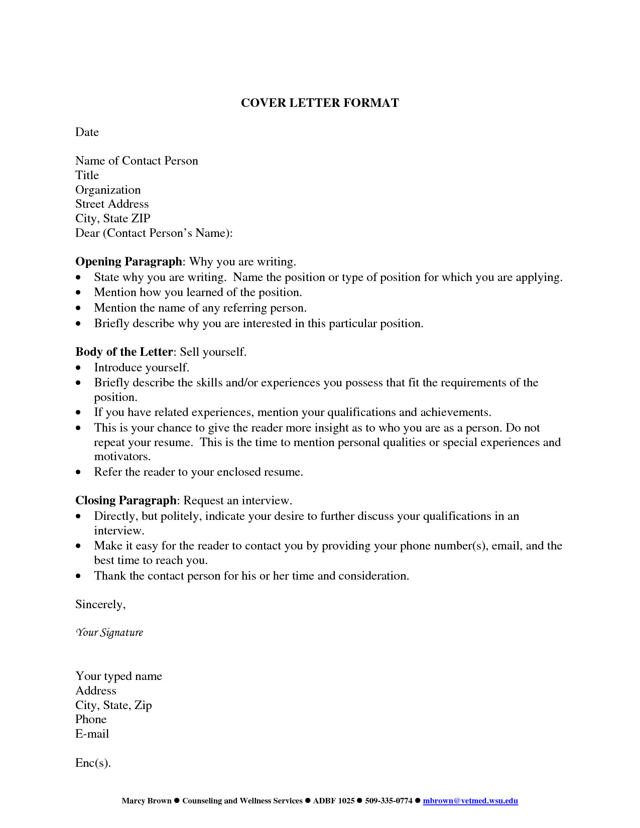 cover letter title examples