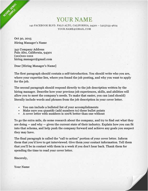 cover letter template library