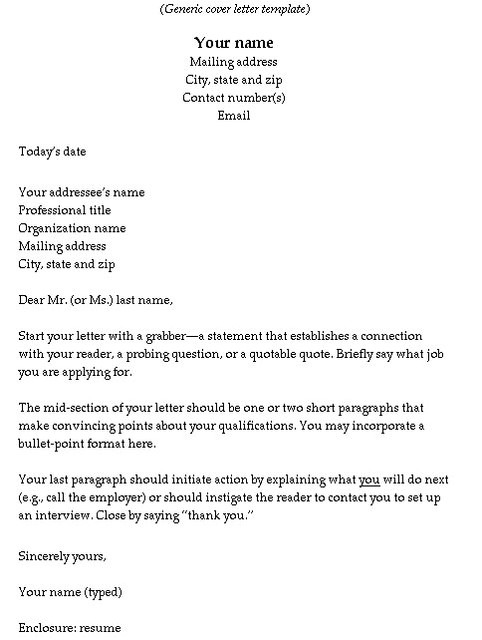 what to say in a cover letter
