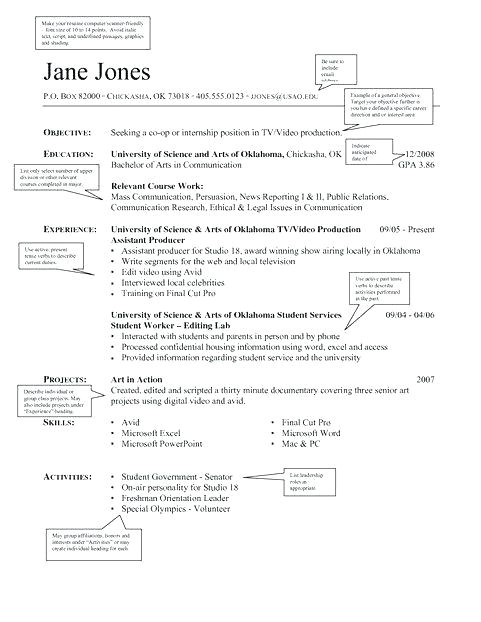 correct font size for resume