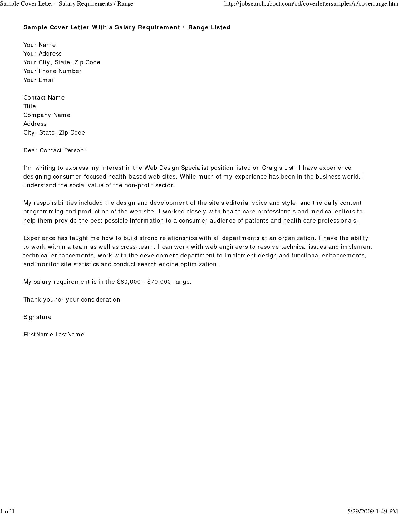 What to Add In A Cover Letter Salary History In Cover Letter How to Add Salary