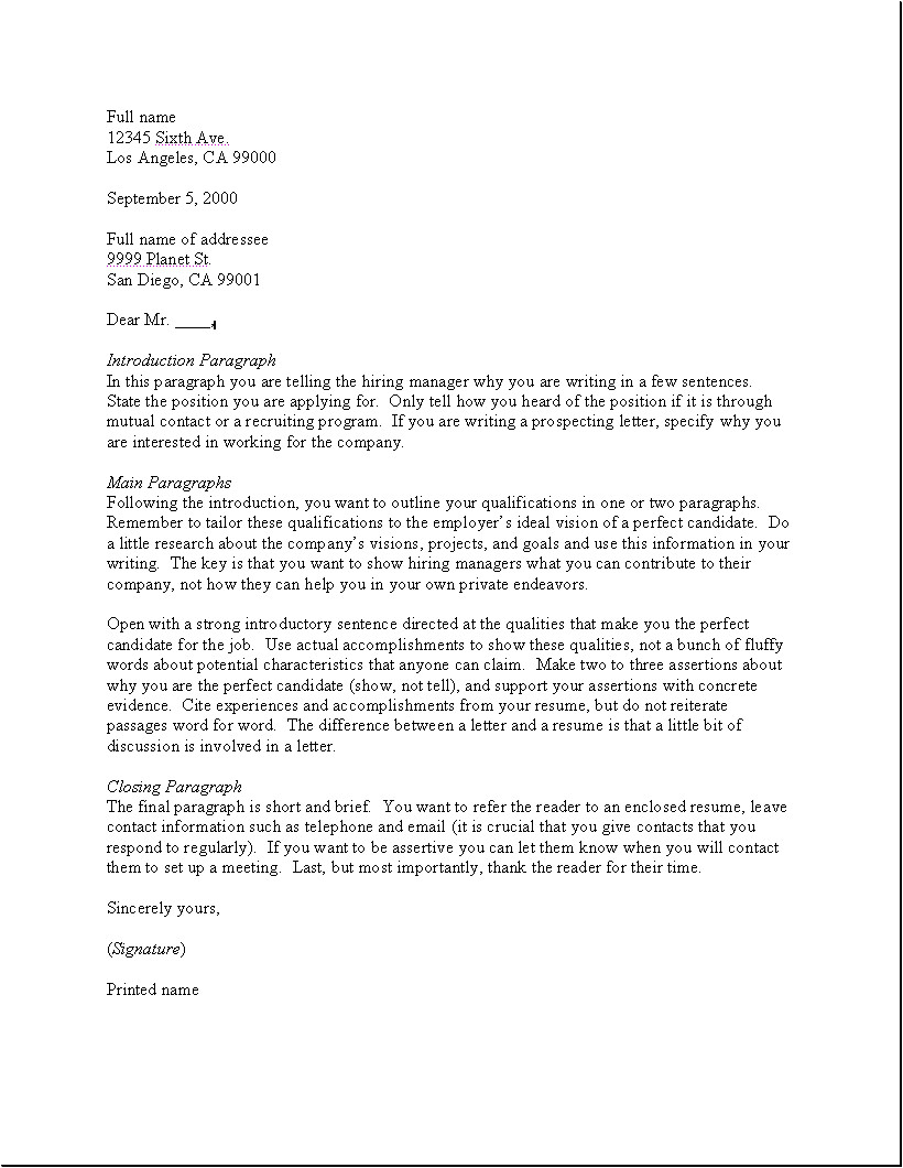 What to Include In A Cover Letter for A Job What to Include In A Cover Letter Gplusnick
