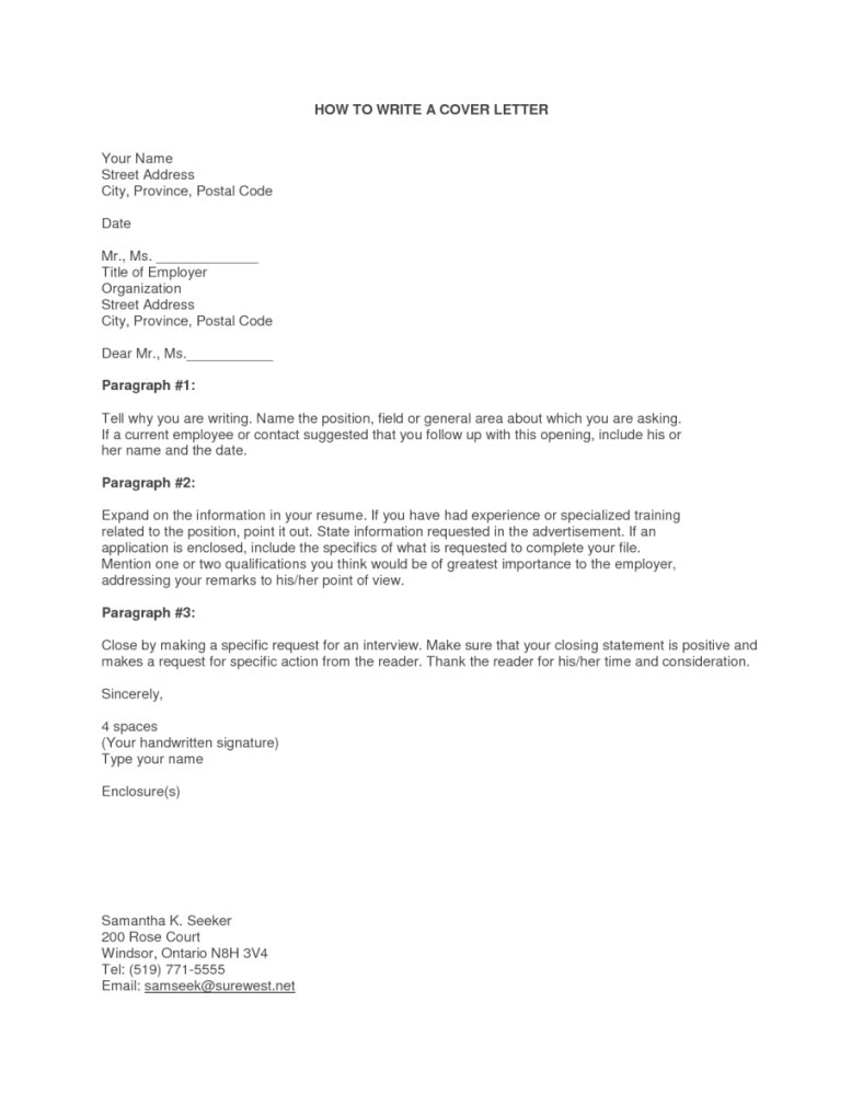What to Put In Your Cover Letter What to Put In A Cover Letter Gplusnick