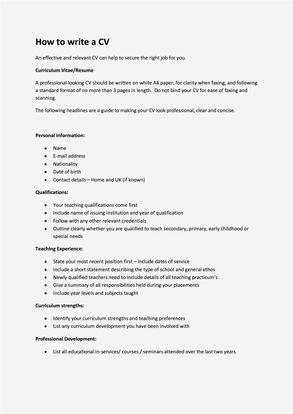 how to write a cv for a 16 year old with no experience uk