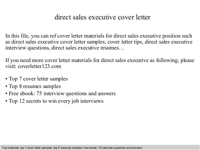 direct sales executive cover letter