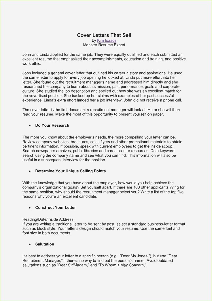 how should you format a cover letter