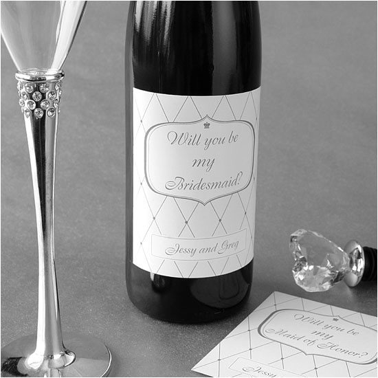 will you be my bridesmaid wine label template
