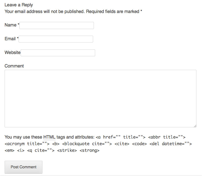 WordPress Comments Template the WordPress theme Comments Template themeshaper