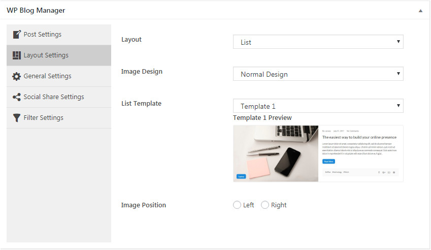 custom category template wp blog manager plugin to manage design blog by accesskeys
