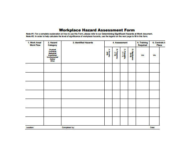 workplace violence and harassment risk assessment template