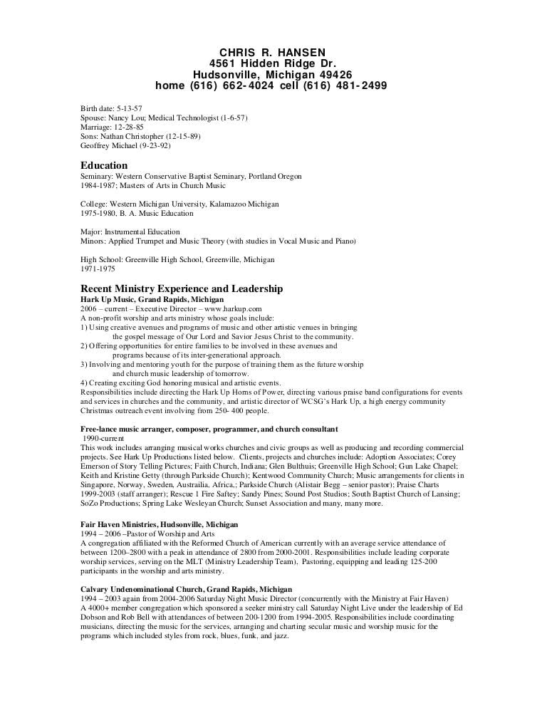 Worship Leader Cover Letter Worship Leader Resume Example Free Resume Sample