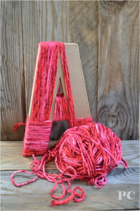 yarn wrapped letters