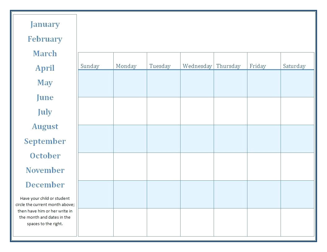 year at a glance template for teachers month