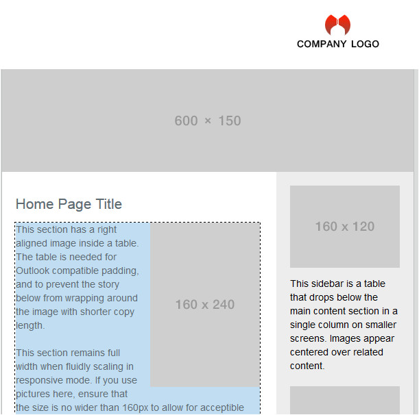 2 Column Responsive Email Template Responsive HTML Email Templates