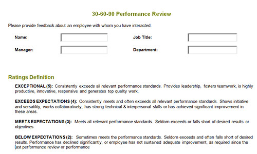 360 degree feedback forms and templates