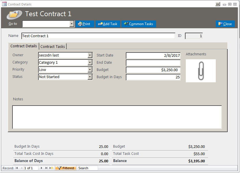 Access 2010 Contract Management Database Template Contract Tracking Database Template Contract Database