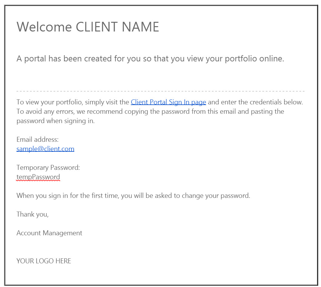 account manager introduction mail to client