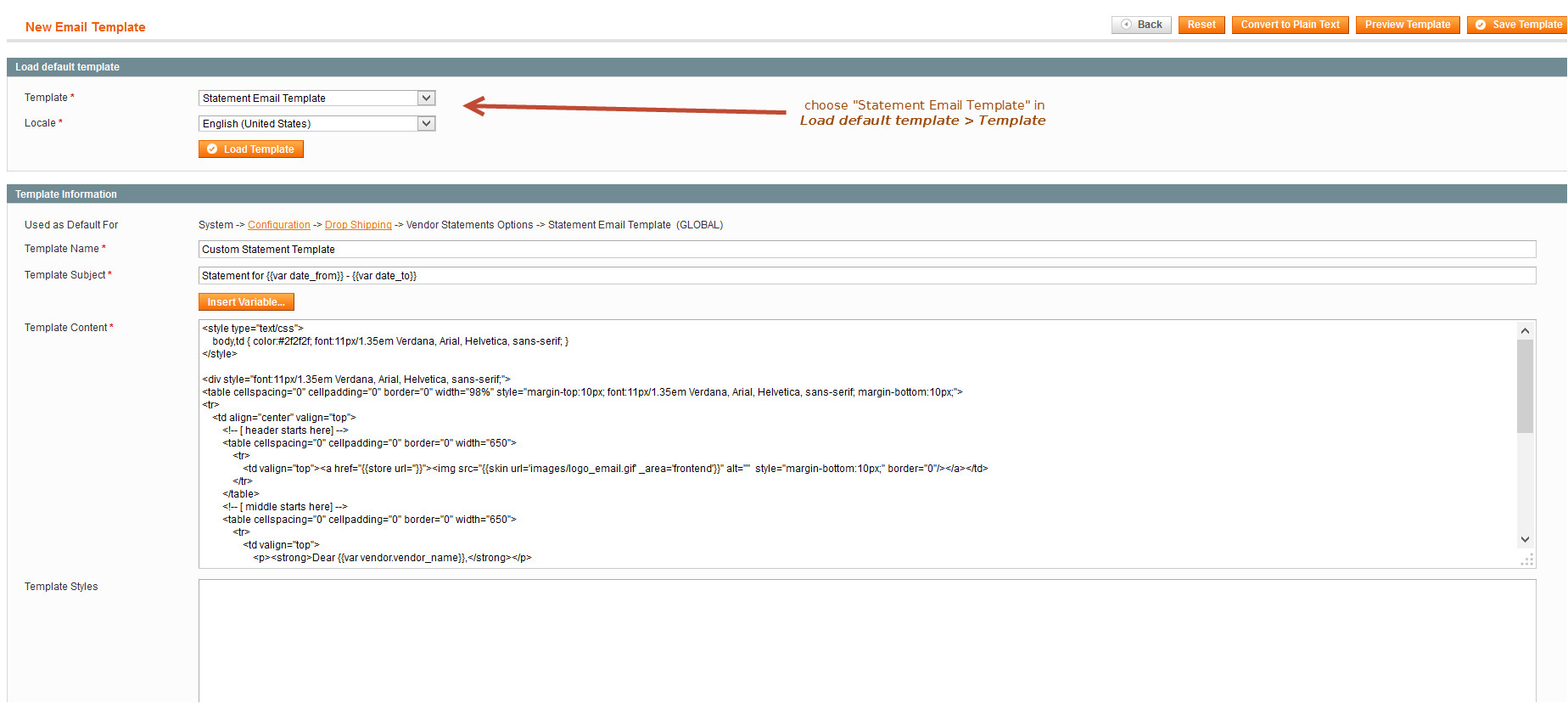 Account Statement Email Template Udropship Umarketplace Statements Commissions Payouts