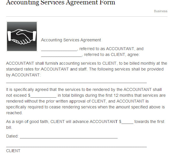 accounting services agreement form