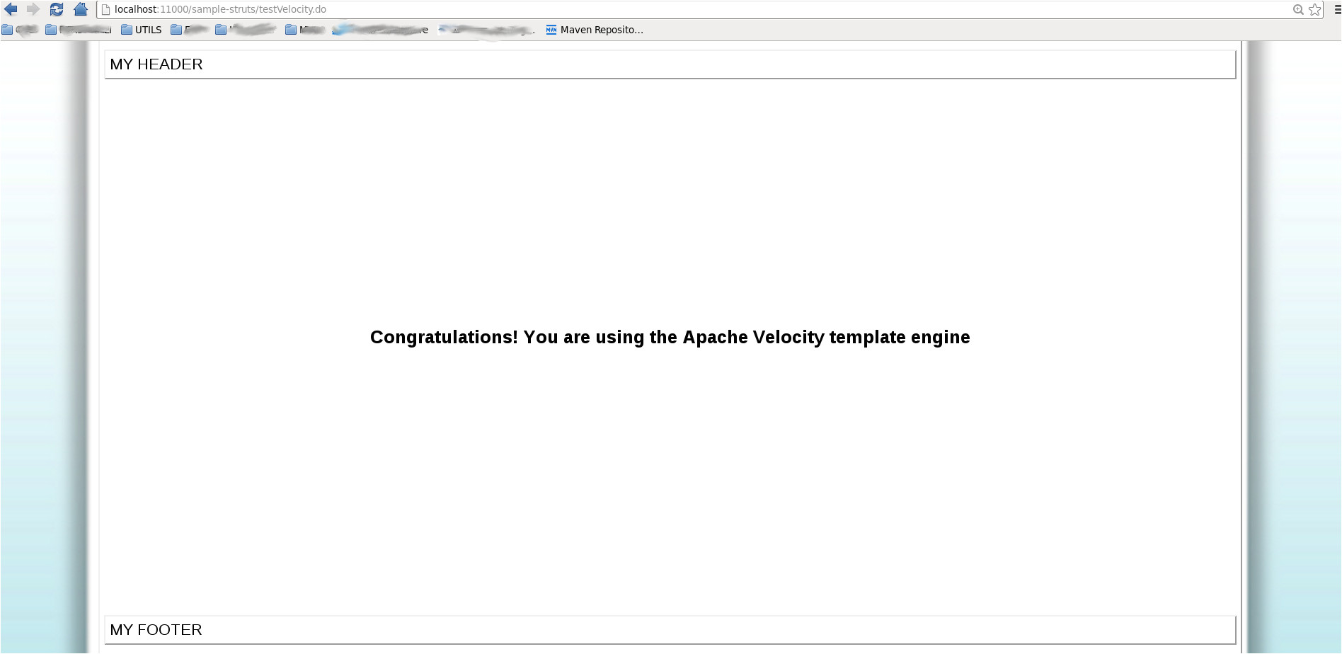 how to configure apache velocity template engine